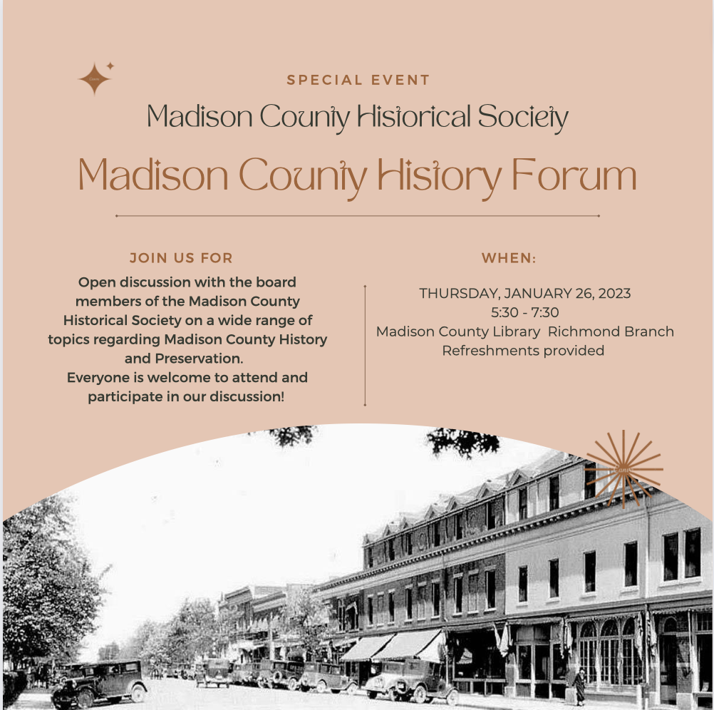 Madison County Kentucky Historical Society, Inc. News